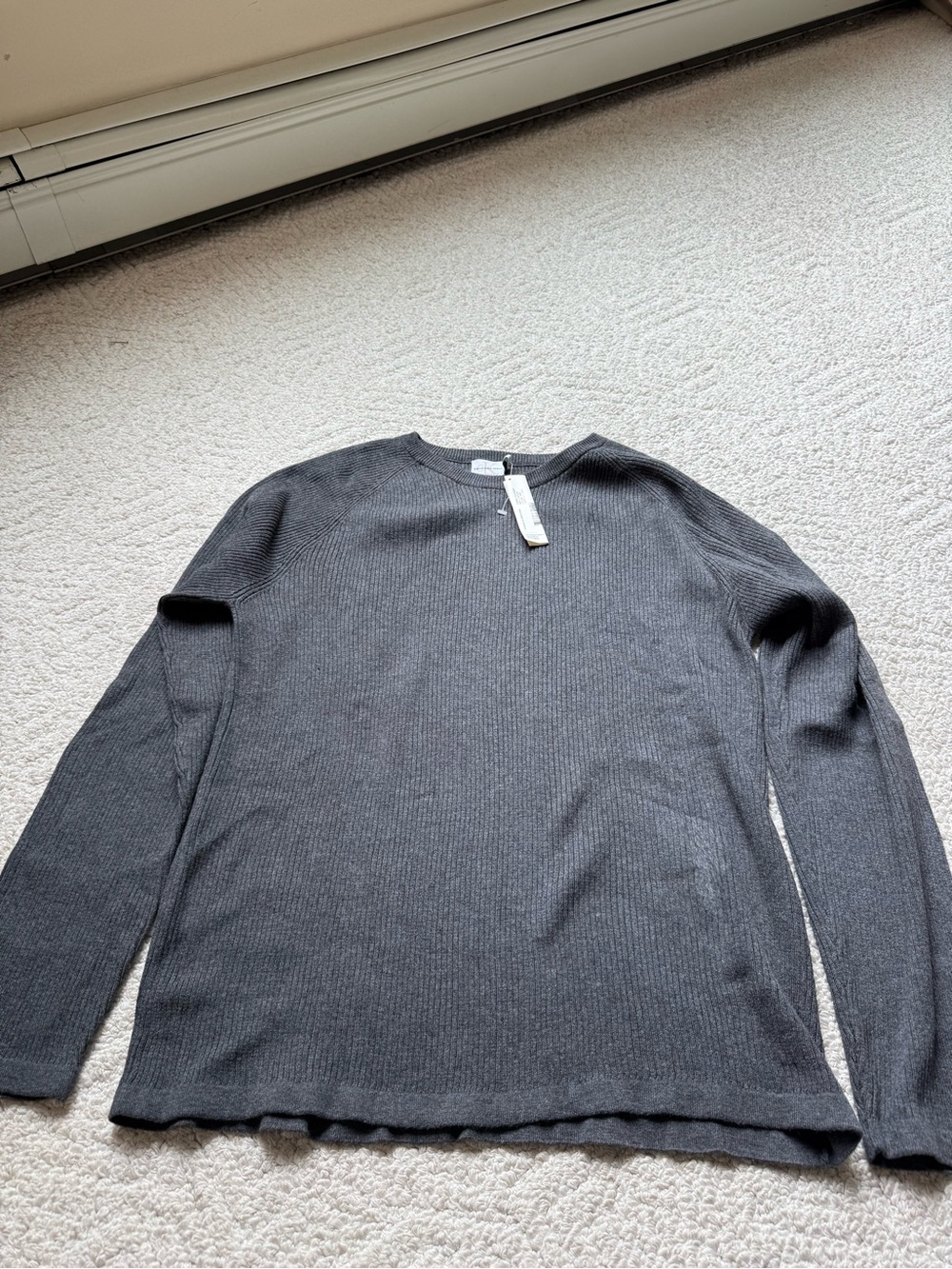 Calvin Klein Jeans Charcoal Crewneck Knit Sweater